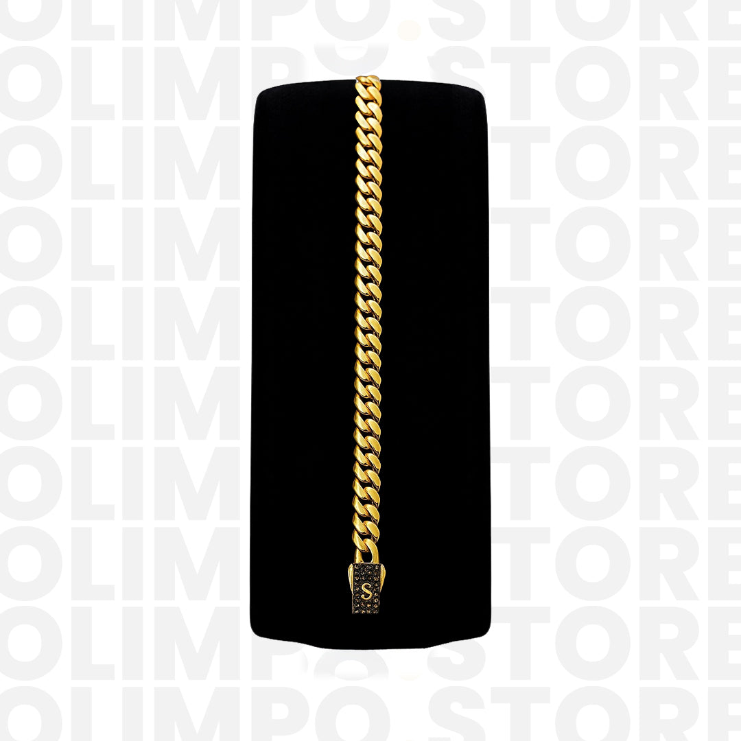 Pulsera tupo Cubana "S" de 10K