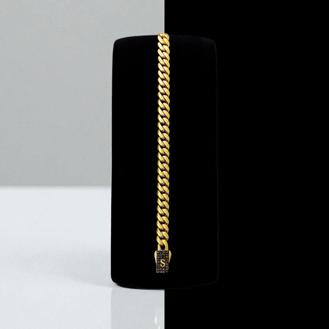 Pulsera tupo Cubana "S" de 10K